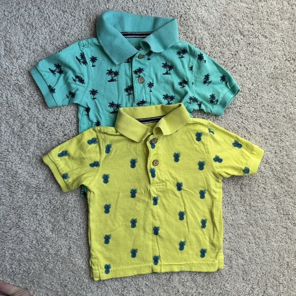 Tropical Polos Shorts Set vacation baby boys 6-9 Months bundle of 3 - Picture 2 of 11